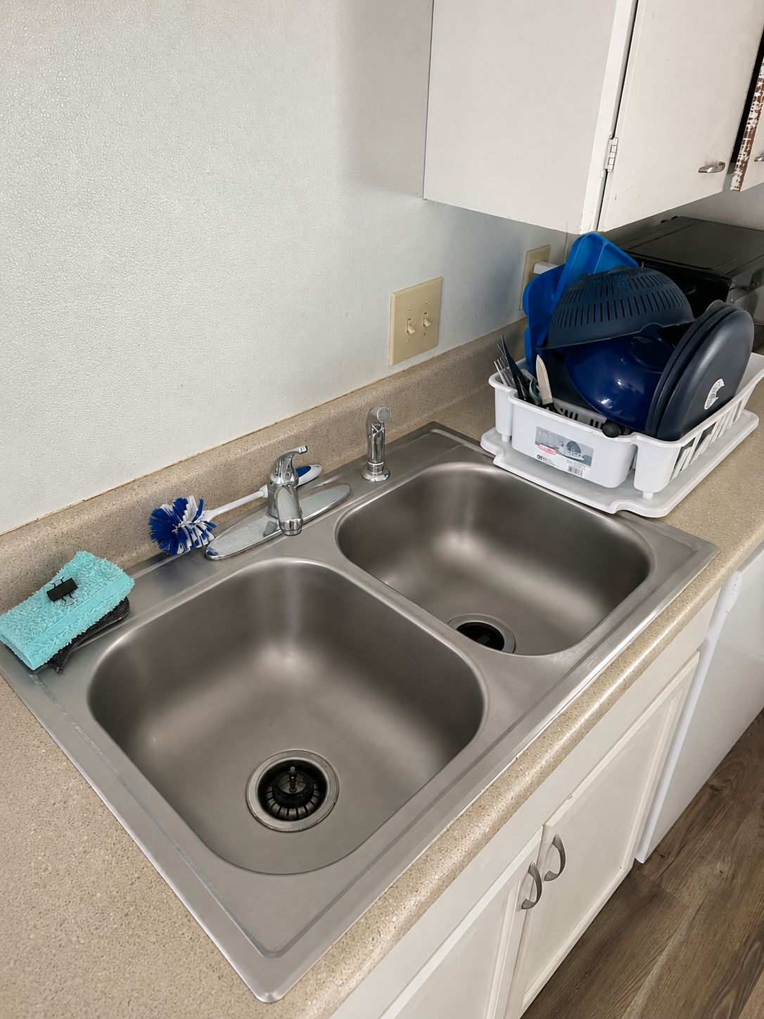Kitchen sink after detailed cleaning